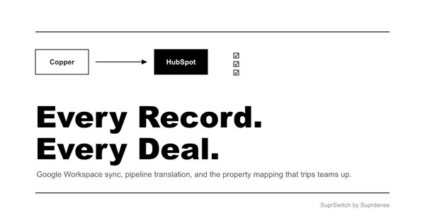 Copper CRM to HubSpot Migration Guide