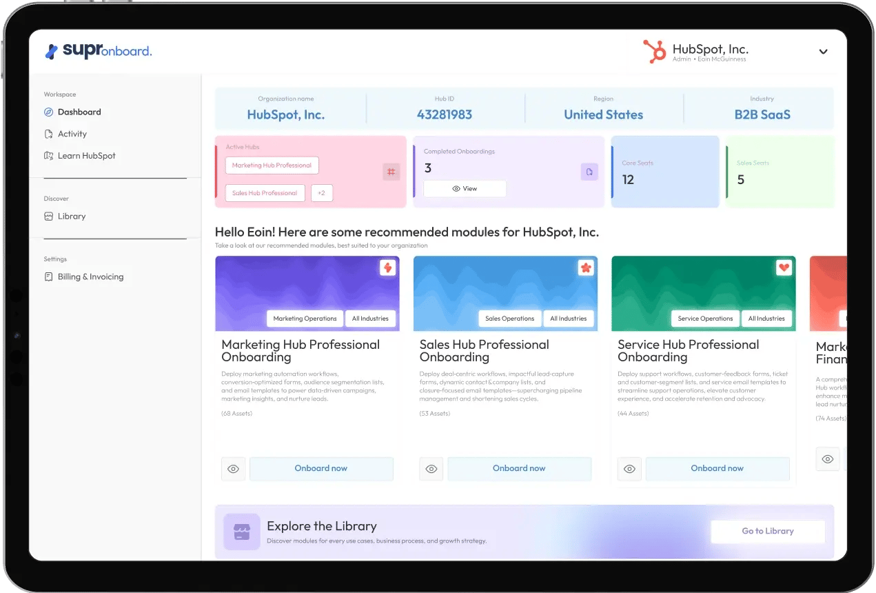 Lightning-fast HubSpot Onboarding